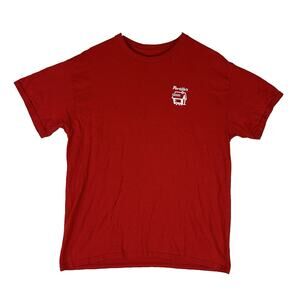 Portillo's Hot Dogs Employee Work T-shirt Men's Medium Red Short Sleeve Pullover
